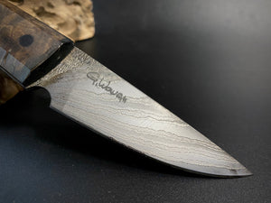 STEAK Knife, Universal, Forged Damascus Carbon Steel. #6.083