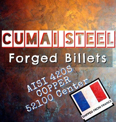 CU-MAI Laminated Forged Steel Billet. 58 HRC. Center 52100. France Stock