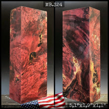Load image into Gallery viewer, MAPLE BURL Stabilized Wood, RARE COLORS, Blanks for Woodworking. USA Stock.