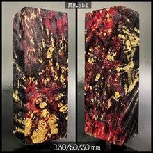Load image into Gallery viewer, MAPLE BURL Stabilized Wood, BLACK &amp; PURPLE COLOR, Blanks for Woodworking. France Stock.
