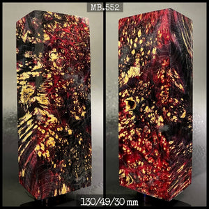 MAPLE BURL Stabilized Wood, BLACK & PURPLE COLOR, Blanks for Woodworking. France Stock.