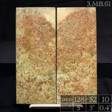 Load image into Gallery viewer, MAPLE BURL Stabilized Wood, GREEN Color, Mirror Blanks for woodworking, crafting.
