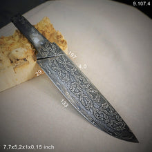 Load image into Gallery viewer, Unique Art Damascus Steel Blade Blank for knife making, crafting, hobby. Art 9.107.4