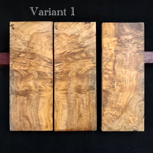 Load image into Gallery viewer, MIRROR BARS STABILIZED Amboyna Burl Wood, Set 3 Pieces. 