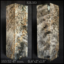 Load image into Gallery viewer, KARELIAN BIRCH Stabilized Wood BIG Blank, Gray Color, from France Stock. #KB.353