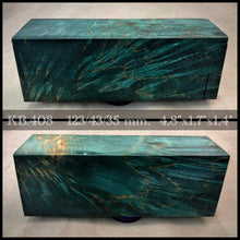 Load image into Gallery viewer, KARELIAN BIRCH, GREEN COLOR! Stabilized Wood Blank. FRANCE Stock.