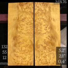 Load image into Gallery viewer, MAPLE BURL Stabilized Wood, YELLOW Color, Mirror Blanks for woodworking, crafting.