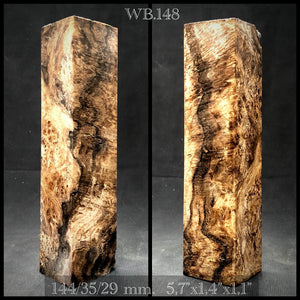 WALNUT BURL SPALTED Stabilized Wood, Top Category, Woodworking. FR Stock.