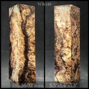 WALNUT BURL SPALTED Stabilized Wood, Top Category, Woodworking. FR Stock.