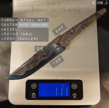 Load image into Gallery viewer, Unique Carbon Steel Blade Blank for knife making, crafting, hobby DIY. Art 9.096