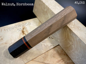 Wa-Handle Blank for kitchen knife, Japanese Style, Walnut Wood. Crafting.