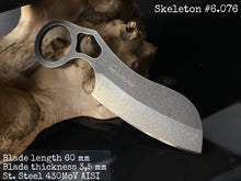 Laden Sie das Bild in den Galerie-Viewer, SKELETON, Knife is universal. Stainless Steel, HRC 61, Fixed Blade. Limited Edition. #6.076