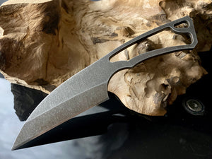 Knife EDC "SKELETON". Stainless Steel, HRC 61, Fixed Blade. Limited Edition. #6.077