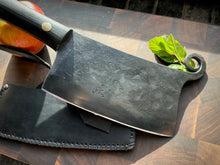 Laden Sie das Bild in den Galerie-Viewer, HATCHET Hand Forged, Kitchen Chopping Axe, Meat Cleaver &quot;MESOZOIC XV”