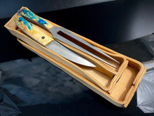 Charger l&#39;image dans la galerie, KWAIKEN, style japonais. Ensemble couteau et fourchette à steak et barbecue, acier D2. #6.081
