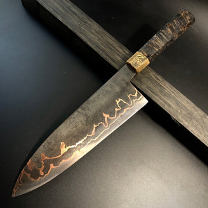 CHEF 210 mm, Kitchen Knife Japanese Style, CuMai Steel, Author's work. #6.050
