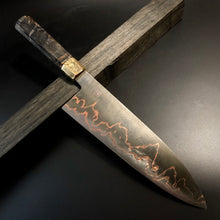 Laden Sie das Bild in den Galerie-Viewer, CHEF 210 mm, Kitchen Knife Japanese Style, CuMai Steel, Author&#39;s work. #6.050