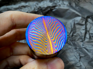 Titanium Damascus Cylinder D36 mm