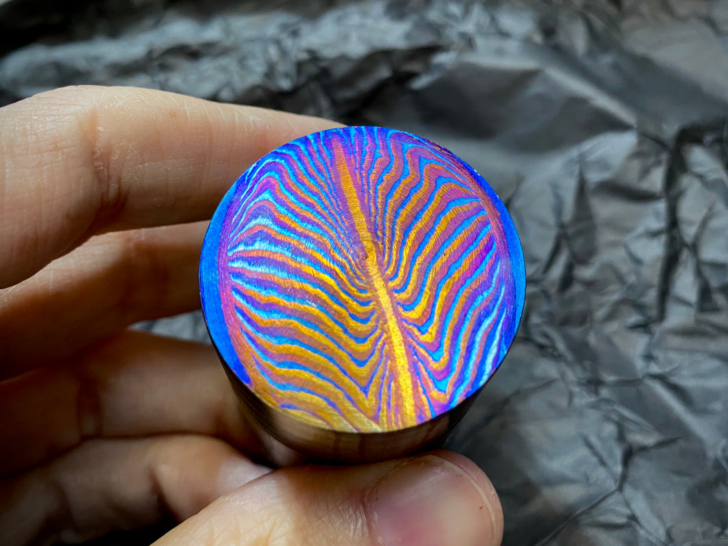 Titanium Damascus Cylinder D36 mm