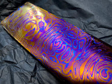Load image into Gallery viewer, TITANIUM DAMASCUS Billet, 3 Alloys, 5 mm. Hand Forge Crafting. France Stock.