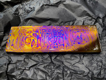 Load image into Gallery viewer, TITANIUM DAMASCUS Billet, 3 Alloys, 5 mm. Hand Forge Crafting. France Stock.