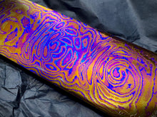 Load image into Gallery viewer, TITANIUM DAMASCUS Billet, 3 Alloys, 5 mm. Hand Forge Crafting. France Stock.