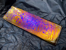 Load image into Gallery viewer, TITANIUM DAMASCUS Billet, 3 Alloys, 5 mm. Hand Forge Crafting. France Stock.