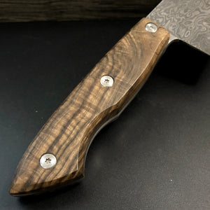 CHEF 225 mm, Kitchen Knife French Style, Damascus Steel, Author's work. #6.051