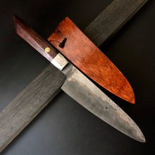 Laden Sie das Bild in den Galerie-Viewer, CHEF Knife 155 mm, Integral Bolster, Damascus Stainless Steel, Author&#39;s work, Single copy.