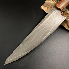 Charger l&#39;image dans la galerie, CHEF 230 mm, Forged Kitchen Knife, Classic Style, Stainless Steel, Author&#39;s work. #6.057