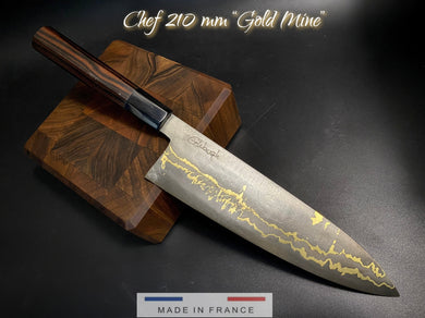 CHEF 210 mm, Küchenmesser im japanischen Stil, Autorenarbeit, Einzelstück. #6.096