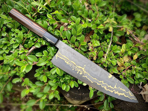 CHEF 210 mm, Küchenmesser im japanischen Stil, Autorenarbeit, Einzelstück. #6.096