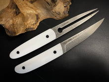 Load image into Gallery viewer, KWAIKEN, Japanese Style. Set Steak &amp; BBQ Knife and Fork, Steel D2. #6.098