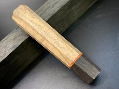 Wa-Handle Blank for Kitchen Knife, Japanese Style, Exotic Wood. #2.018