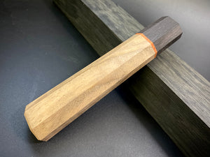 Wa-Handle Blank for Kitchen Knife, Japanese Style, Exotic Wood. #2.018