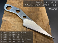 Cargar imagen en el visor de la galería, SCALPEL SKELETON, Knife is universal. Steel D2, HRC 61, Fixed Blade. Limited Edition. #6.061