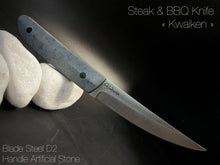 Load image into Gallery viewer, KWAIKEN, Japanese Kitchen and Steak Knife, Hand Forge, Steel D2. #6.103
