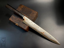 Load image into Gallery viewer, YANAGIBA, 280 mm, Stainless Damaskus Steel, Kitchen Knife, Hand Forge.