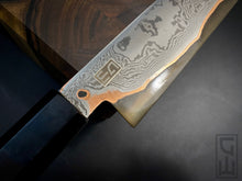 Cargar imagen en el visor de la galería, YANAGIBA, 280 mm, Stainless Damaskus Steel, Kitchen Knife, Hand Forge.