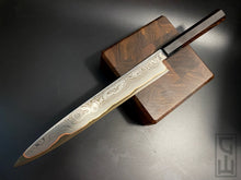 Charger l&#39;image dans la galerie, YANAGIBA, 280 mm, Stainless Damaskus Steel, Kitchen Knife, Hand Forge.