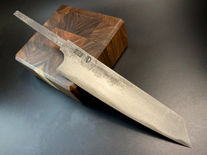 Lame unique en acier laminé "San Mai" vierge pour la fabrication de couteaux professionnels. #9.172