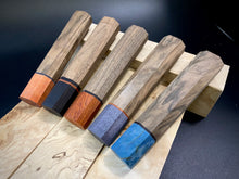 Cargar imagen en el visor de la galería, Wa-Handle Blank for kitchen knife, Japanese Style, Walnut Wood. Crafting.