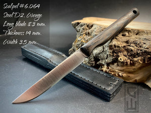 SCALPEL SKELETON, Knife is universal. Steel D2, HRC 61, Fixed Blade. Limited Edition. #6.064