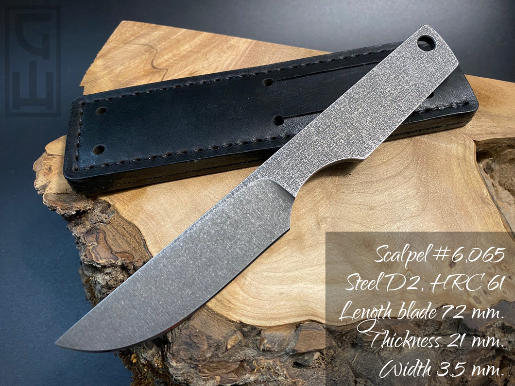 SCALPEL SKELETON, Knife is universal. Steel D2, HRC 61, Fixed Blade. Limited Edition. #6.065