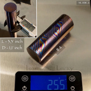 Titanium Multi-Layer Cylinder, hand forge for jewelers, making rings.