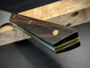 CHEF 240 mm, Küchenmesser französischer Stil, San Mai Stahl, Autorenarbeit. #6.104