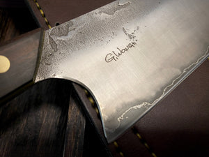 CHEF 240 mm, Küchenmesser französischer Stil, San Mai Stahl, Autorenarbeit. #6.104
