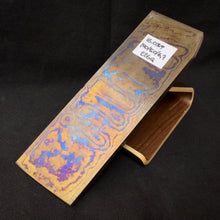 Cargar imagen en el visor de la galería, TITANIUM DAMASCUS Billet, 3 Alloys, 6.7 mm. Hand Forge Crafting. US Stock. #16.039