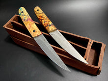 Laden Sie das Bild in den Galerie-Viewer, KWAIKEN, Japanese Style. Set 2 pieces Steak Knives, Steel D2. #6.072