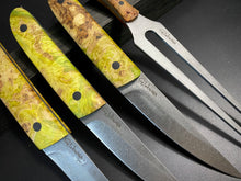 Cargar imagen en el visor de la galería, KWAIKEN BBQ Set 3 pieces Steak Knives &amp; Fork, Steel D2. #6.073